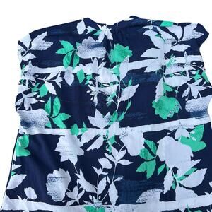LIZ CLAIBORNE floral sleeveless top, back longer, women's XL